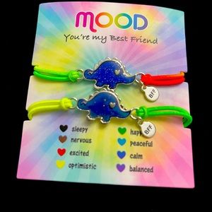 🦄Mood BFF Dinosaur Bracelet on Stretch Tie Dye Cord